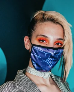 SHARK CHECK (BLUE) FACE MASK>SPRAYGROUND Best