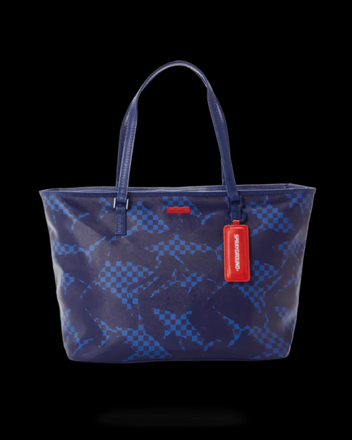 SHARK CHECK (BLUE) TOTE>SPRAYGROUND Best