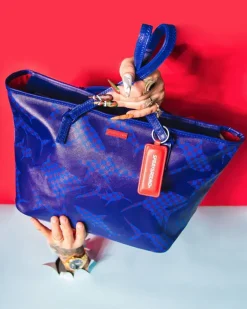 SHARK CHECK (BLUE) TOTE>SPRAYGROUND Best