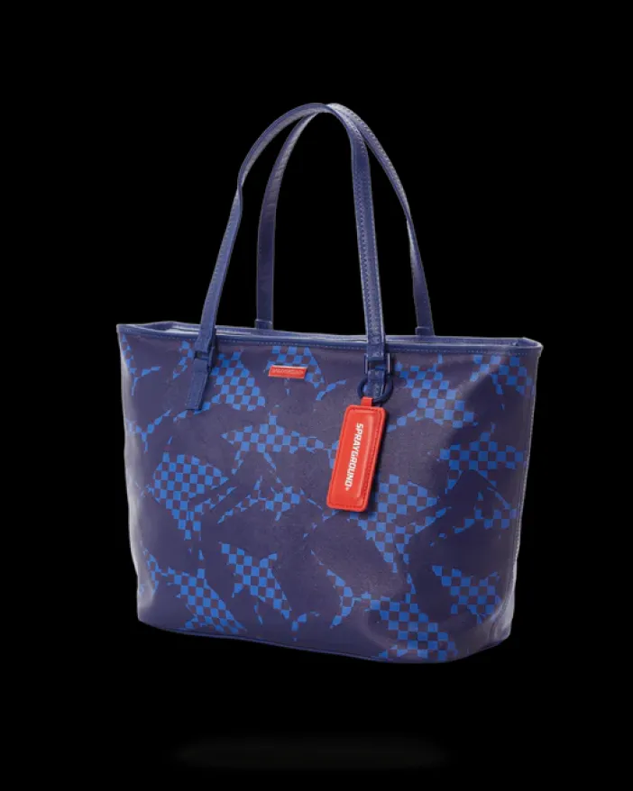 SHARK CHECK (BLUE) TOTE>SPRAYGROUND Best