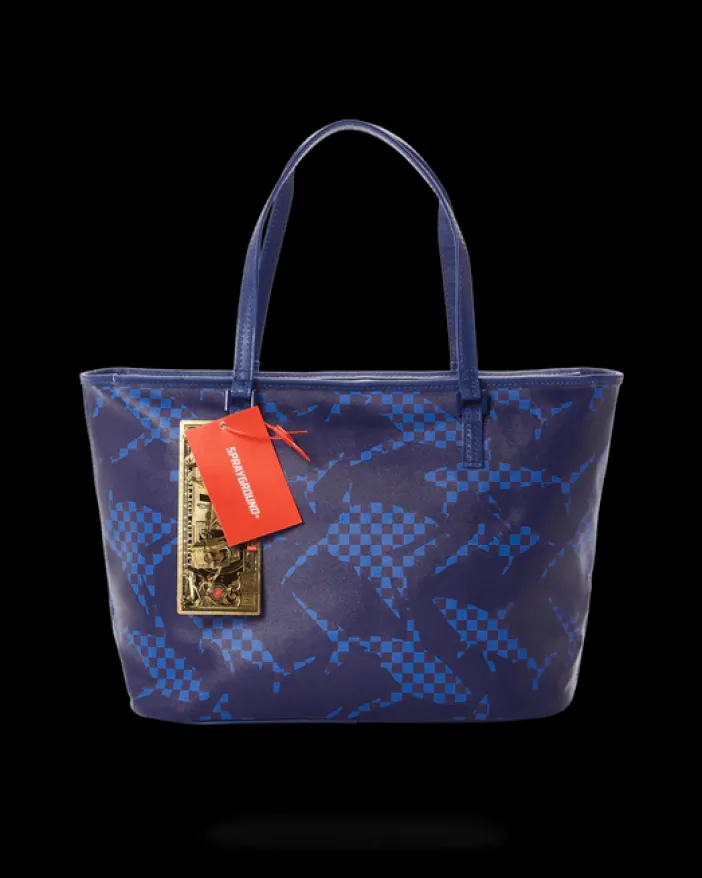 SHARK CHECK (BLUE) TOTE>SPRAYGROUND Best