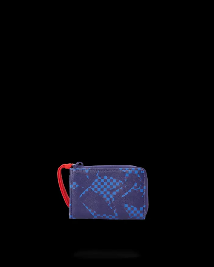 SHARK CHECK (BLUE) WALLET>SPRAYGROUND Outlet