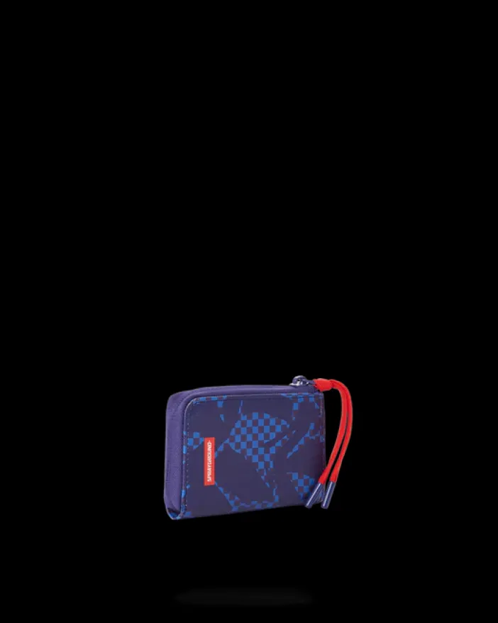 SHARK CHECK (BLUE) WALLET>SPRAYGROUND Outlet