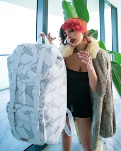 SHARK CHECK (WHITE) HILLS BACKPACK>SPRAYGROUND Clearance