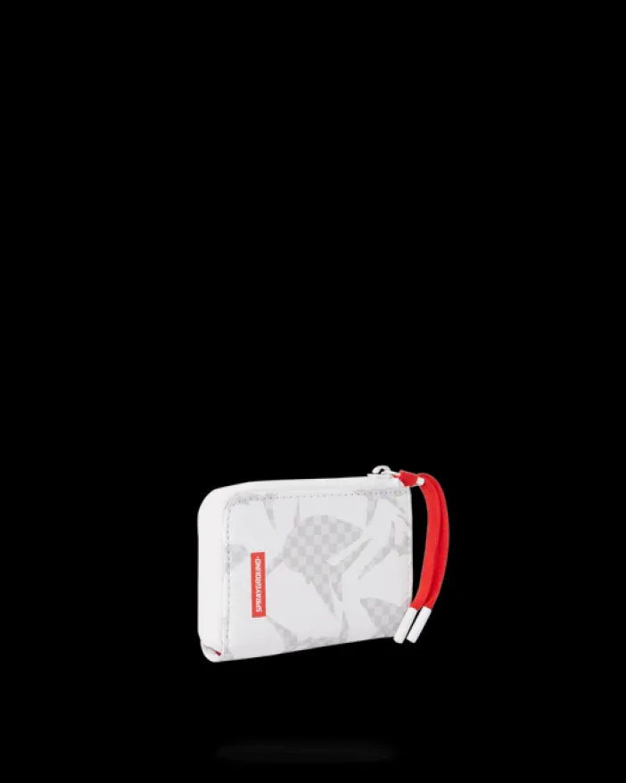 SHARK CHECK (WHITE) WALLET>SPRAYGROUND New
