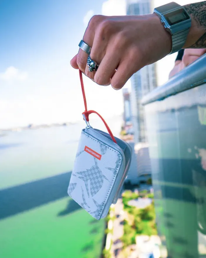 SHARK CHECK (WHITE) WALLET>SPRAYGROUND New