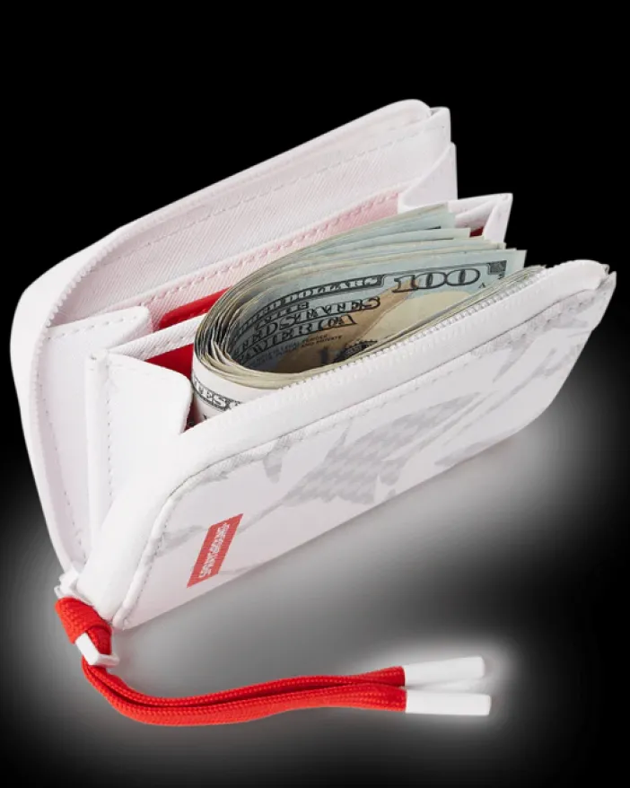 SHARK CHECK (WHITE) WALLET>SPRAYGROUND New