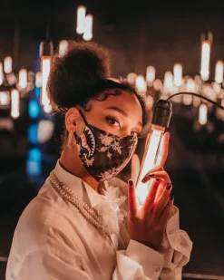 SHARKFLOWER VEGAN LEATHER FACE MASK><noscript><img width=