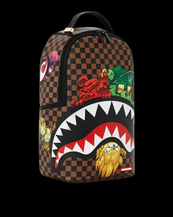 SHARKS IN PARIS CHARACTERS SNEAKIN BACKPACK (DLXV)>SPRAYGROUND