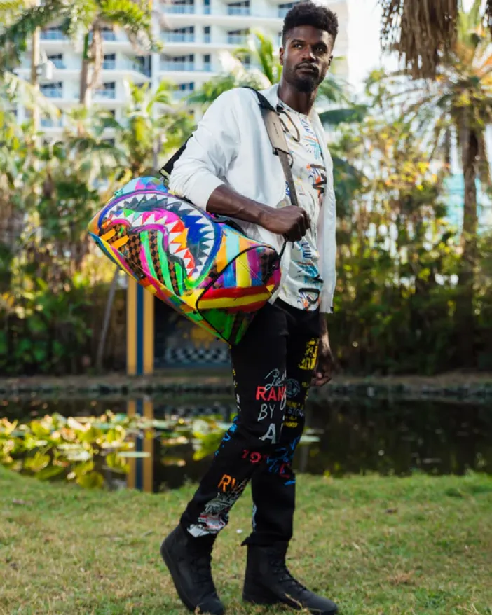 SHARKS IN PARIS CITY STREAKS DUFFLE>SPRAYGROUND Hot