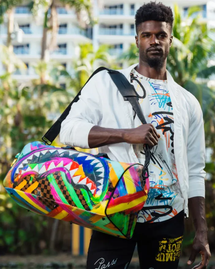 SHARKS IN PARIS CITY STREAKS DUFFLE>SPRAYGROUND Hot