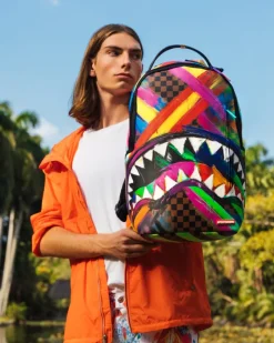 SHARKS IN PARIS CITY STREAKS BACKPACK (DLXV)><noscript><img width=