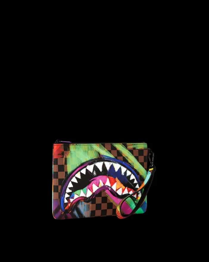 SHARKS IN PARIS CITY STREAKS CROSSOVER CLUTCH>SPRAYGROUND New