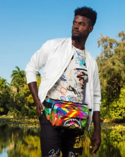 SHARKS IN PARIS CITY STREAKS CARGO CROSSBODY><noscript><img width=