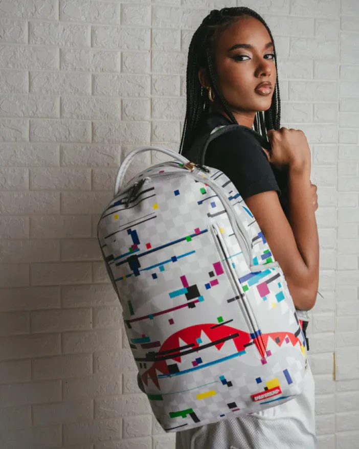 SHARKS IN PARIS GLITCH RIDER BACKPACK (DLXV)>SPRAYGROUND