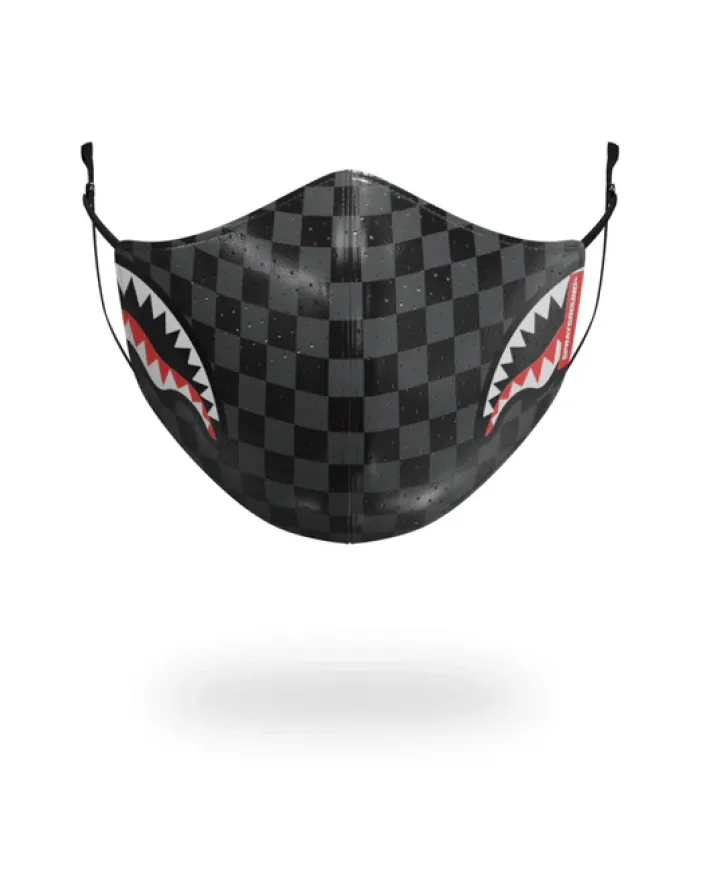 SHARKS IN PARIS (GRAY) VEGAN LEATHER FACE MASK>SPRAYGROUND Clearance