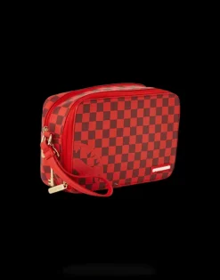 SHARKS IN PARIS RED TOILETRY AKA MONEY BAGS>SPRAYGROUND Clearance