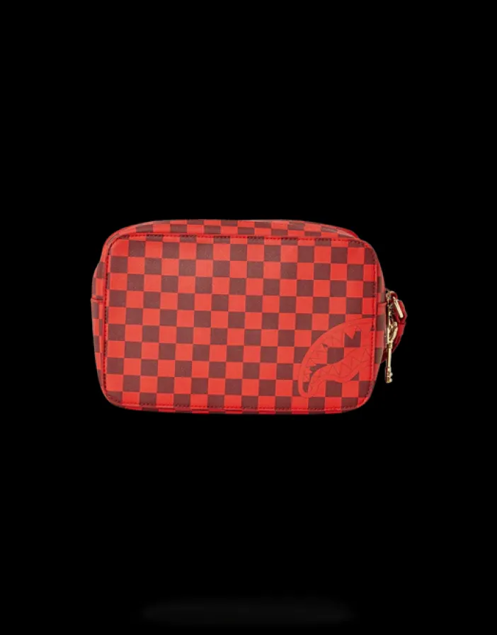 SHARKS IN PARIS RED TOILETRY AKA MONEY BAGS>SPRAYGROUND Clearance