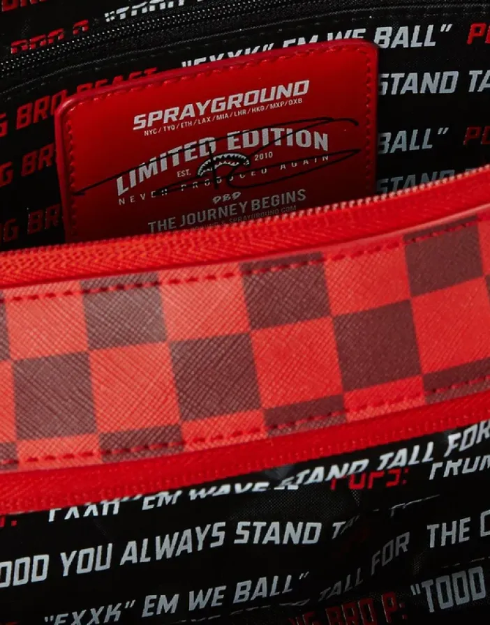 SHARKS IN PARIS RED TOILETRY AKA MONEY BAGS>SPRAYGROUND Clearance
