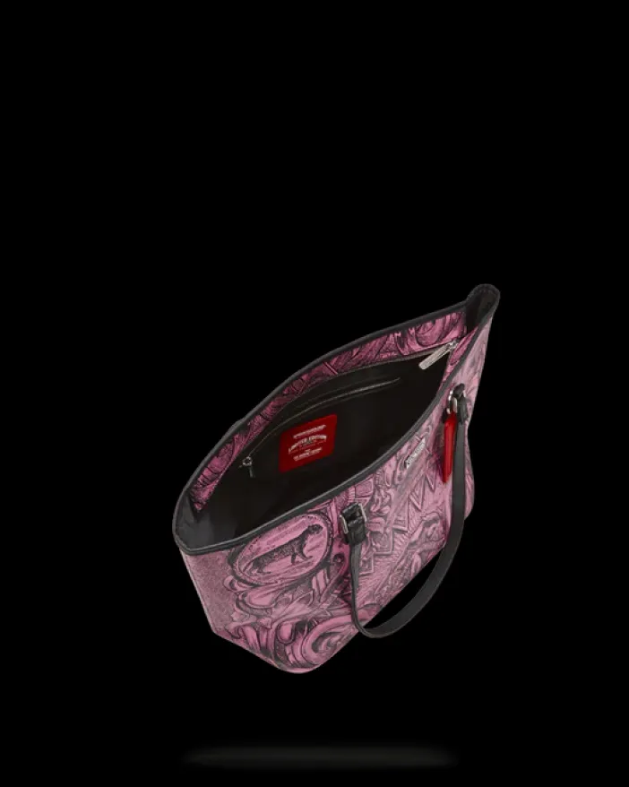 SOCIETY OF SHARKS TOTE>SPRAYGROUND