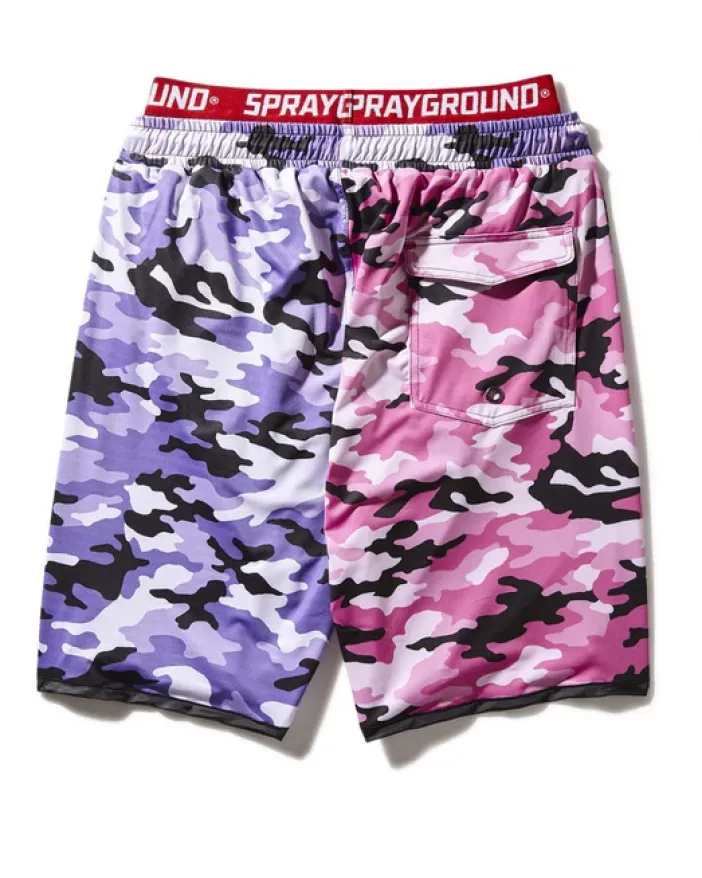 SPLIT CAMO CORTO SWIM TRUNKS>SPRAYGROUND Sale
