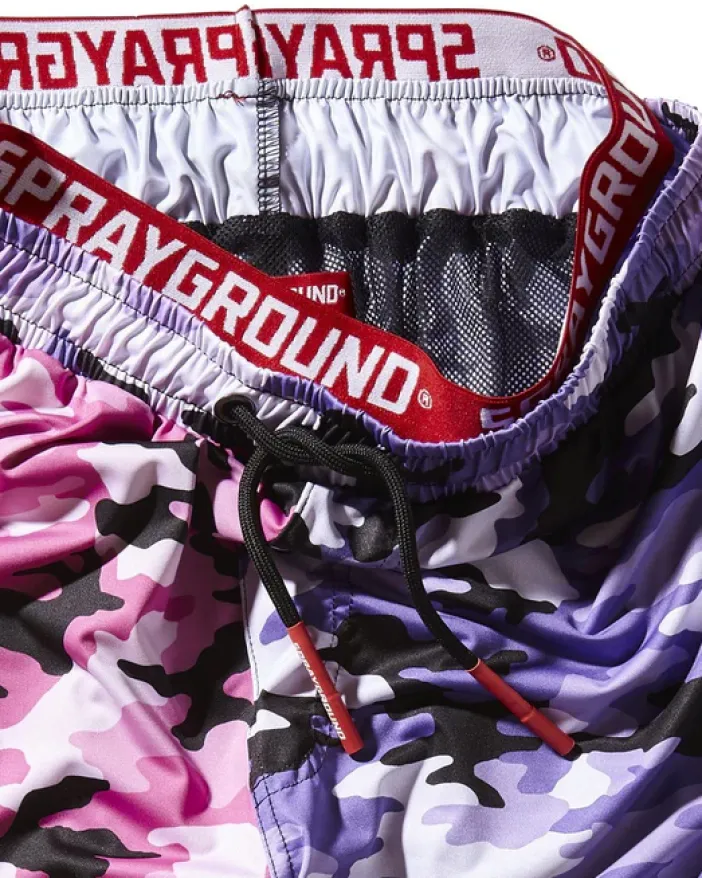 SPLIT CAMO CORTO SWIM TRUNKS>SPRAYGROUND Sale