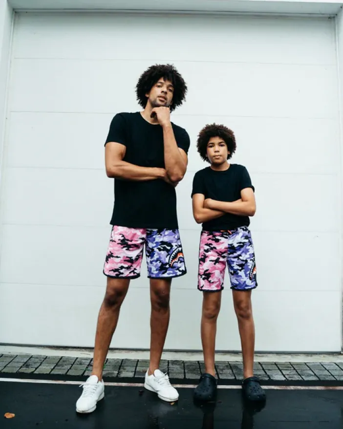 SPLIT CAMO CORTO SWIM TRUNKS>SPRAYGROUND Sale