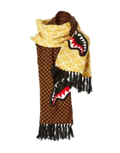 SPLIT CHECKERED SHARK SCARF><noscript><img width=