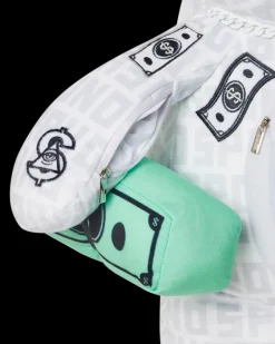 SPLIT THE CHECK (PEARL) MONEYBEAR TEDDYBEAR BACKPACK><noscript><img width=