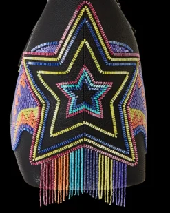 STAR RACER A.I.7 SANDFLOWER COLLAB BEADED TOTE><noscript><img width=