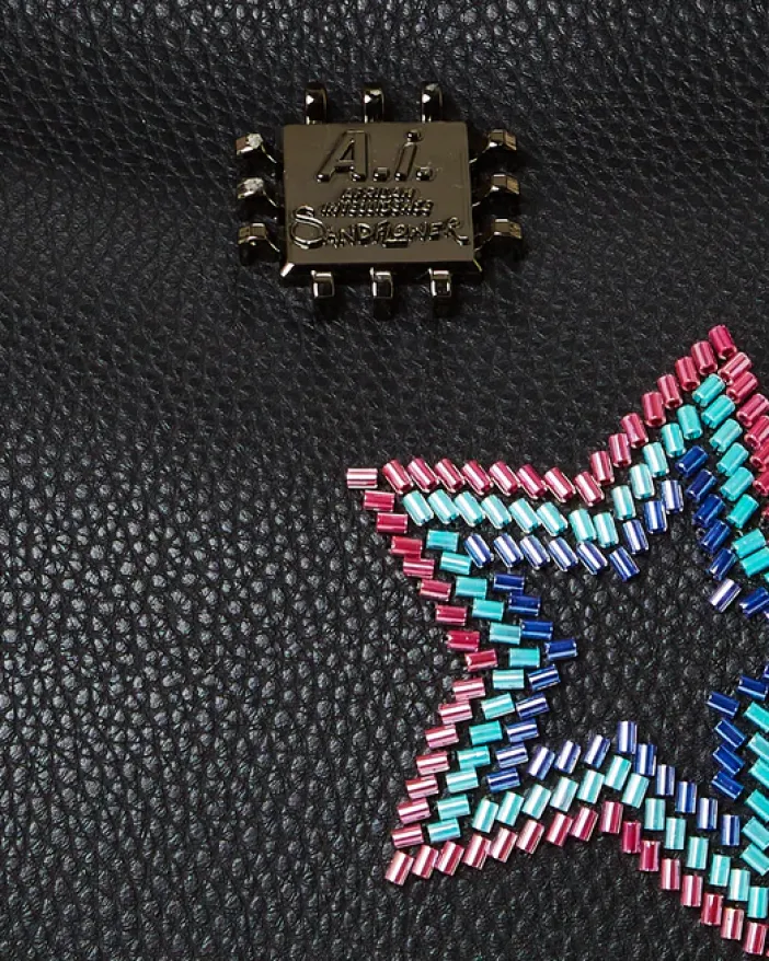 STAR RACER A.I.7 SANDFLOWER COLLAB BEADED TOTE>SPRAYGROUND Hot