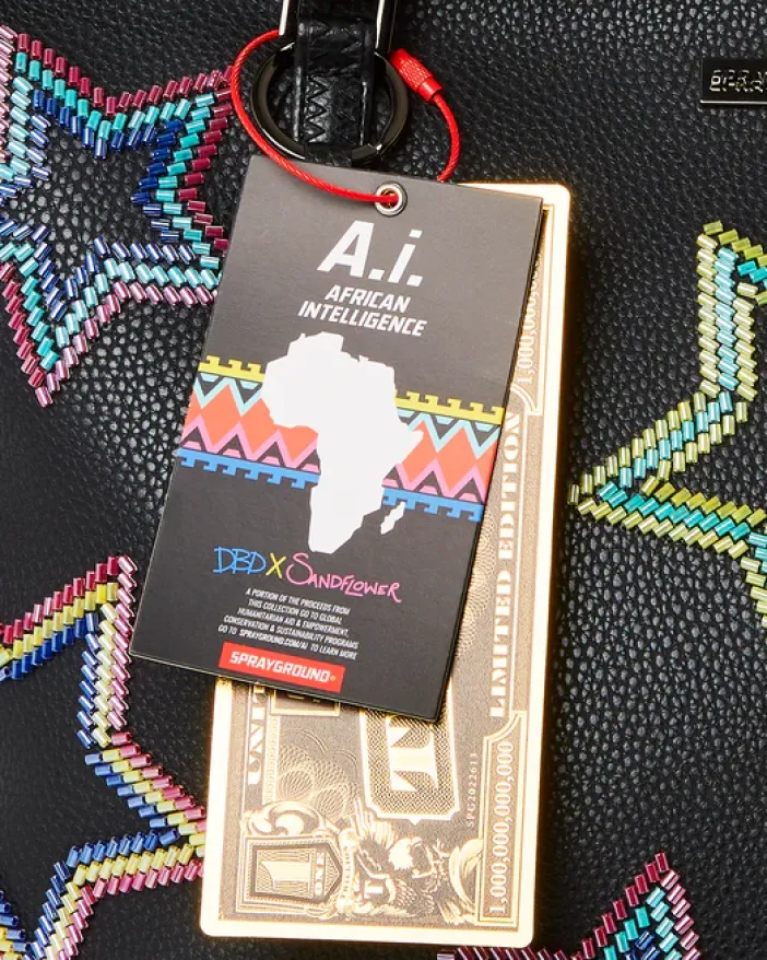 STAR RACER A.I.7 SANDFLOWER COLLAB BEADED TOTE>SPRAYGROUND Hot