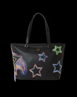STAR RACER A.I.7 SANDFLOWER COLLAB BEADED TOTE><noscript><img width=