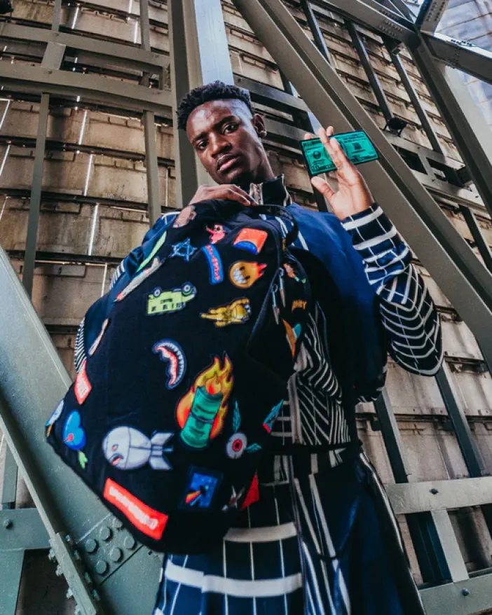 THE 32 REMOVABLE PATCHES VELCRO BACKPACK>SPRAYGROUND Discount