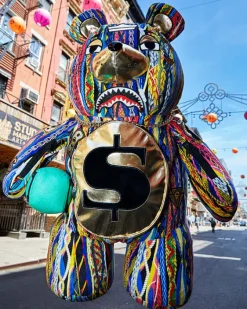 THE GOLDEN AGE MONEYBEAR TEDDYBEAR BACKPACK><noscript><img width=