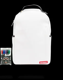 THE DIY WHITE BACKPACK (VEGAN LEATHER u0026 INNER MONEY LINING) u0026 MARKERS INCLUDED>SPRAYGROUND Online