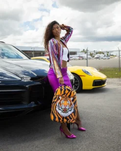TIGER COZY VELOUR FUR BACKPACK>SPRAYGROUND