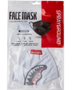 TRINITY DIAMOND SHARK (WHT) POLYESTER FACE MASK><noscript><img width=