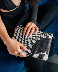 TRIPPY CHECK CROSSOVER CLUTCH><noscript><img width=