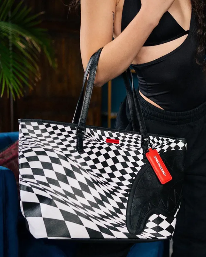 TRIPPY CHECK TOTE>SPRAYGROUND