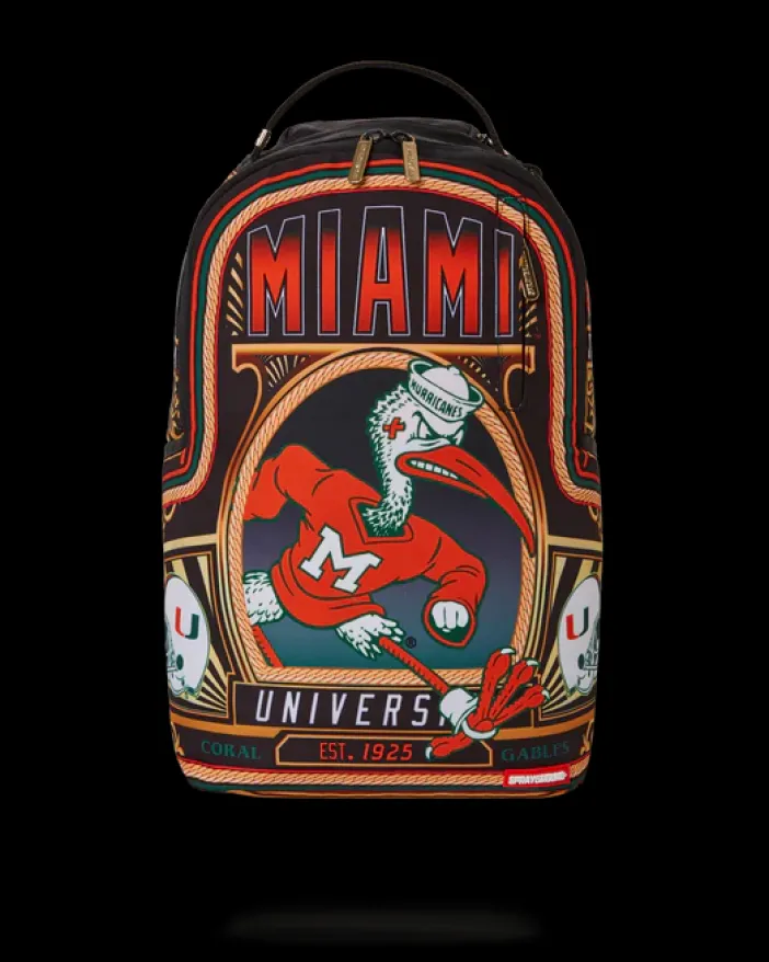 UNIVERSITY OF MIAMI BACKPACK (DLXR)>SPRAYGROUND