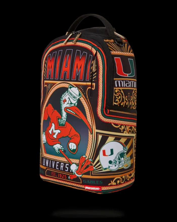 UNIVERSITY OF MIAMI BACKPACK (DLXR)>SPRAYGROUND
