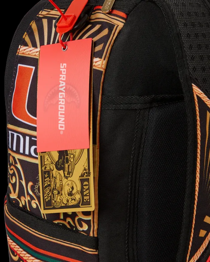 UNIVERSITY OF MIAMI BACKPACK (DLXR)>SPRAYGROUND