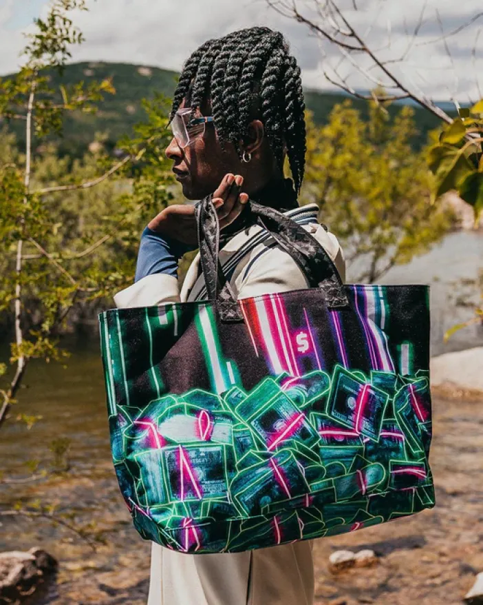 u6697u53f7u901au8ca8u30b9u30bfu30c3u30af (CRYPTO STACKS) TOTE>SPRAYGROUND Outlet