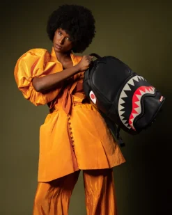 VELCRO SHARK - 3 INTERCHANGEABLE SHARKS BACKPACK (DLXV)><noscript><img width=
