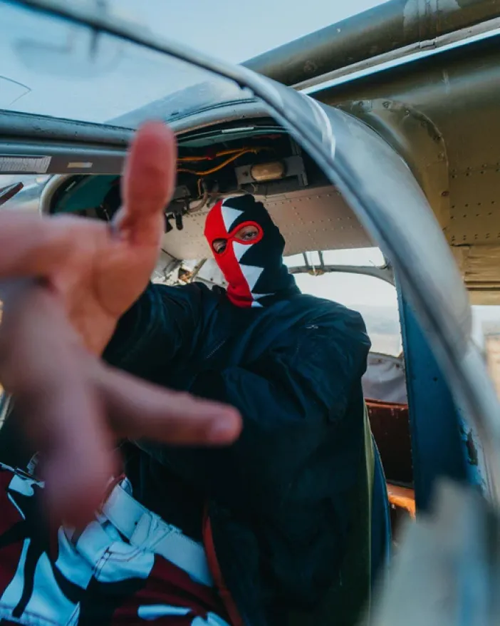 VERTICAL SHARK SKI MASK>SPRAYGROUND