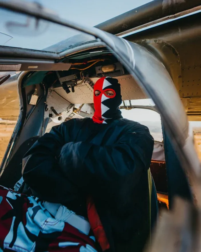VERTICAL SHARK SKI MASK>SPRAYGROUND
