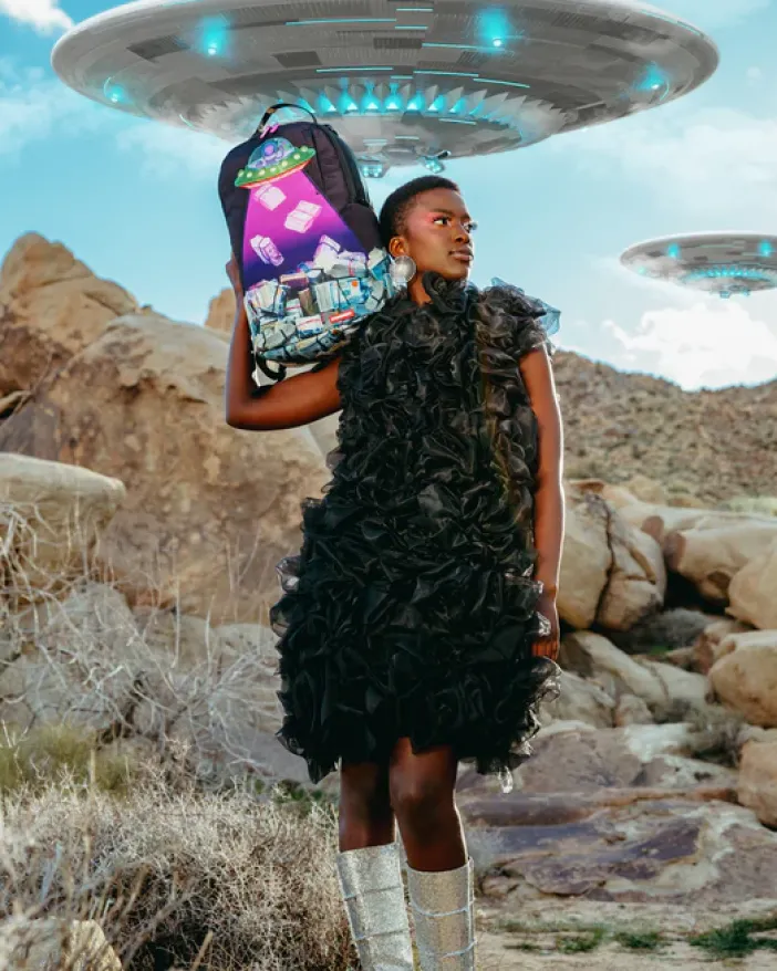 WAIT TILL THEY SEE WHAT I GOT BACKPACK>SPRAYGROUND New