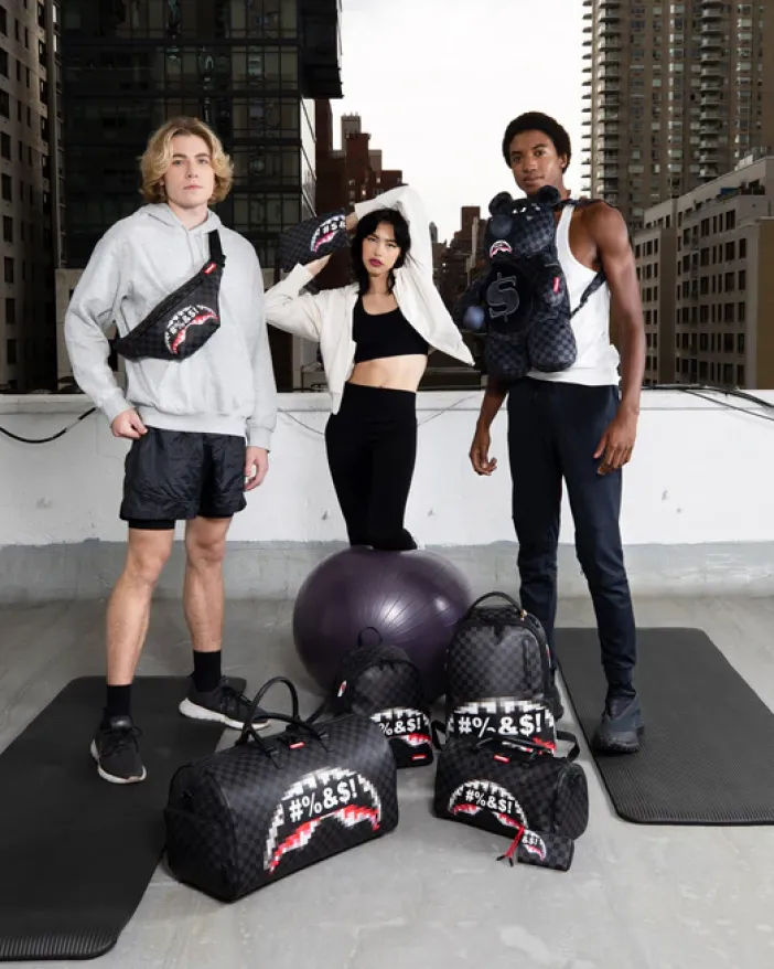 'WHAT THE BEEP' SHARK MINI DUFFLE>SPRAYGROUND Clearance