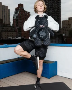 'WHAT THE BEEP' SHARK MONEYBEAR TEDDYBEAR BACKPACK><noscript><img width=